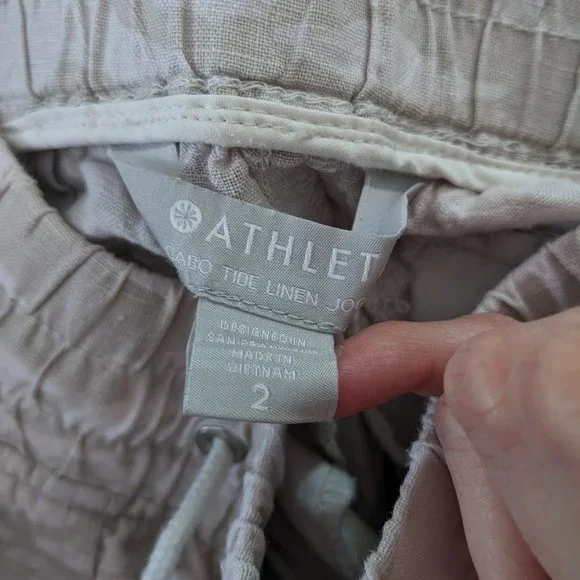 Athleta | Cabo Tide Linen Jogger Neutral Camo - Picture 9 of 10